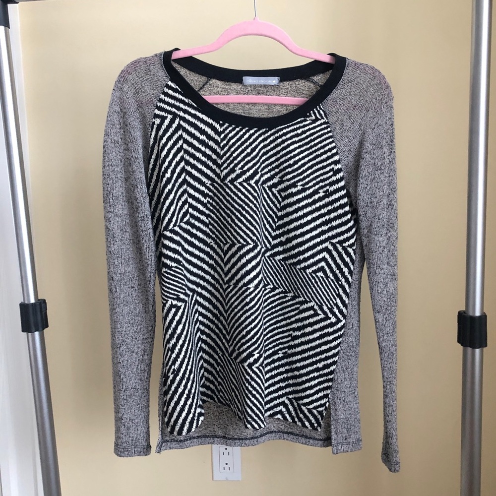 OLIVIA MOON Patterned Sweater Blouse